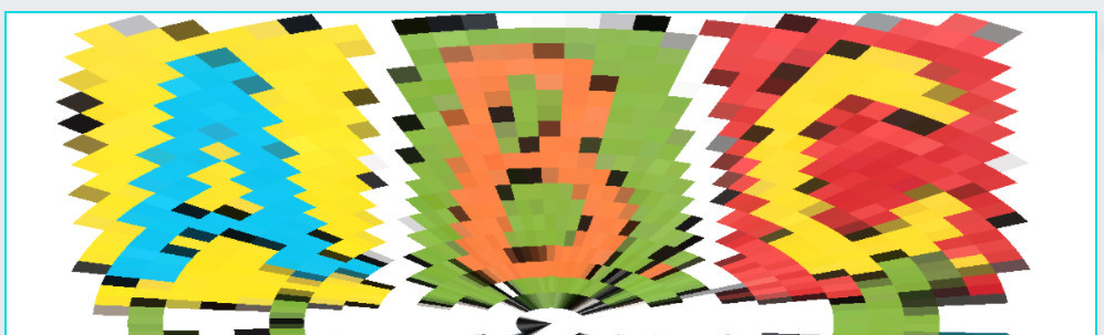Pixelated ABC logo
